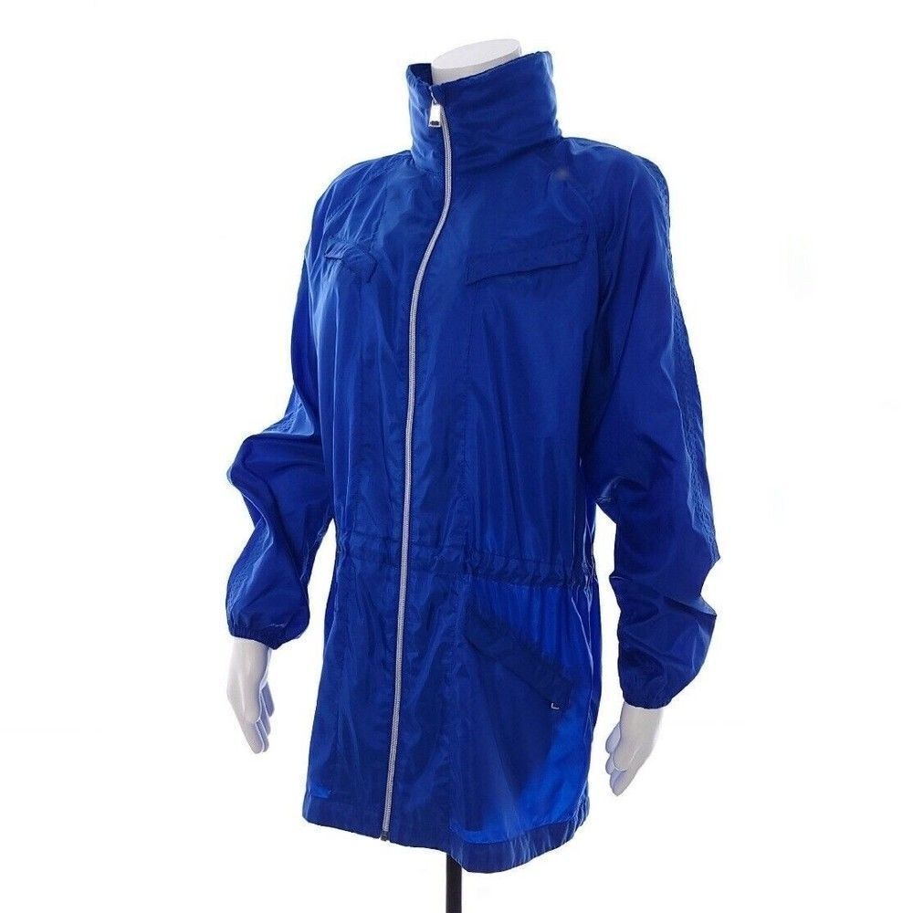 Polo Golf Ralph Lauren Solid Blue Long Sleeve Full Zip Hooded Windbreaker Medium